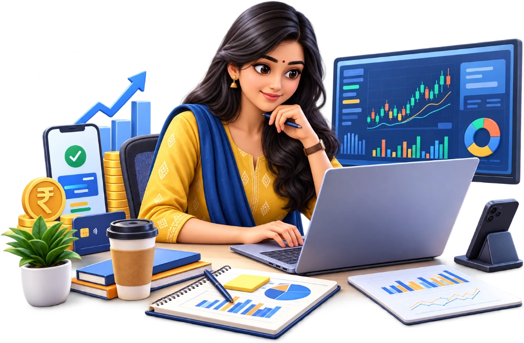 FinTech product analyst at a laptop comparing payment transaction data and product metrics.